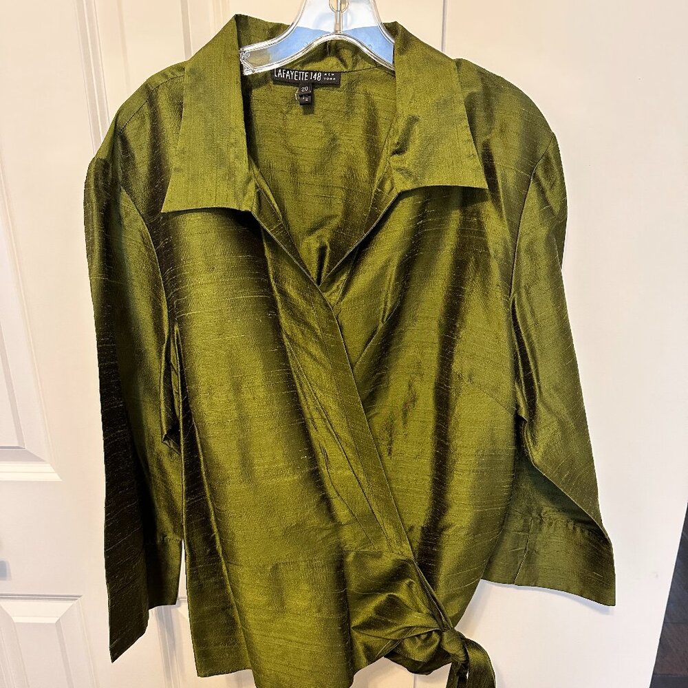 Lafayette 148 Womens Silk Top